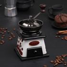 Coffee grinder with handle "Coffee beans", colour dark wood