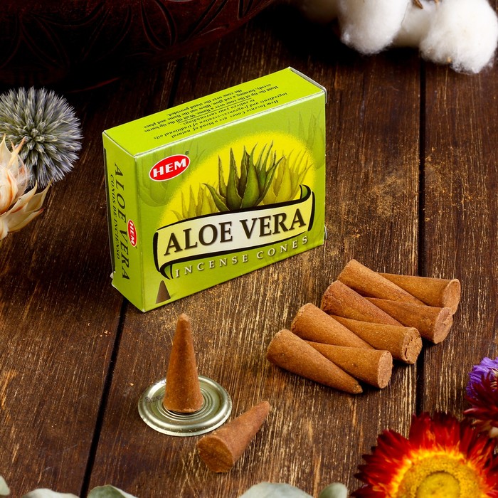 Благовония &quot;HEM Aloe Vera&quot; (алоэ), 10 конусов