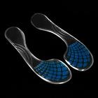 Полустельки для обуви, с протектором, на клеевой основе, силиконовые, 20 × 6,5 см, пара, цвет прозрачный/голубой - фото 6707966