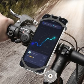 Велосипедный держатель для телефона LuazON, поворотный, силиконовый, до 6.5", черный