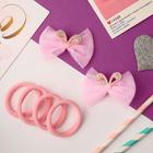 Набор для волос "Очаровашка" (2 зажима, 4 резинки) ушки перелив - фото 797464362