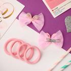 Набор для волос "Очаровашка" (2 зажима, 4 резинки) ушки перелив - фото 797464363
