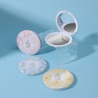 Mirror folding plastic circle (2) LED away d7. 5cm Tenderness and lettering MIX package QF