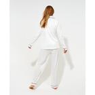 Пижама женская (сорочка, брюки) MINAKU: Light touch цвет белый, р-р 50 - фото 797465289