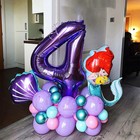 Шар фольгированный 40" «Цифра 4», цвет сиреневый, 1 шт. 5256891