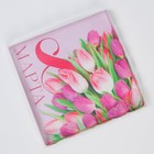 Коробка для кондитерских изделий с PVC-крышкой «8 Марта», 21 × 21 × 3 см 5375991