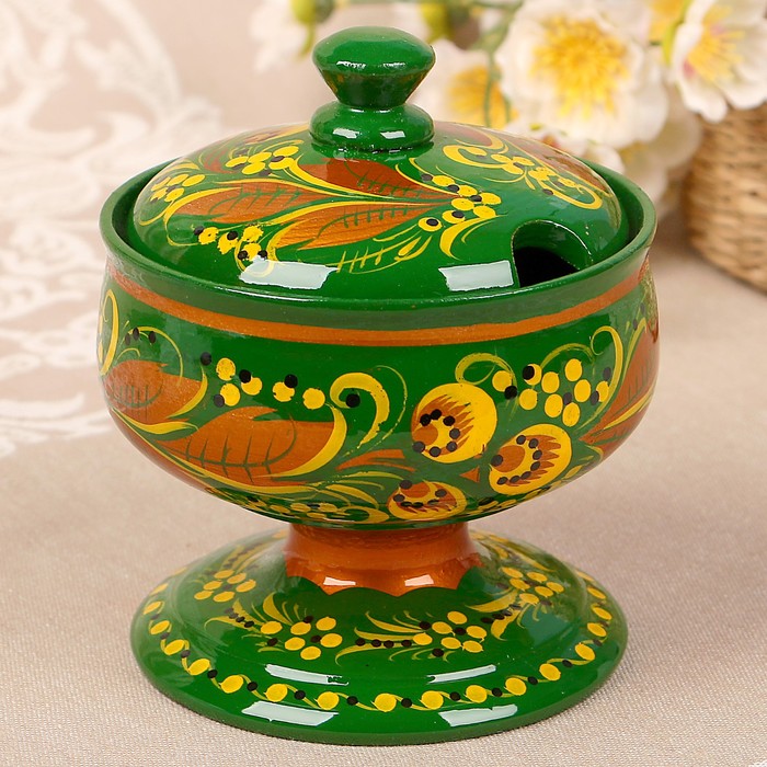 Роспись стен под хохлому. Зыкинская хохлома. Зеленая роспись. Сахарница на ножке хохлома. Зеленая хохлома.
