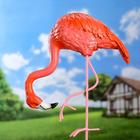 Садовая фигура "Фламинго наклонившийся" 44х30см - фото 6709329