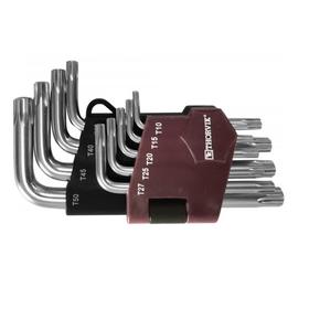 Набор ключей торцевых Thorvik 53140, TORX, коротких, с штифтом, Т10H-T50H, 9 предметов 5927426