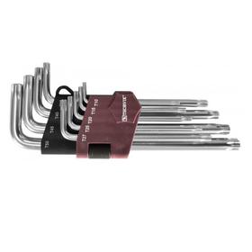 Набор ключей торцевых Thorvik 53150, TORX, с штифтом, Т10H-T50H, 9 предметов 5927427