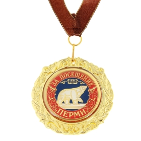 Медаль на подложке «За посещение Перми» в Донецке