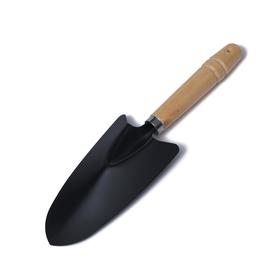 Landing scoop, length 27 cm, width 7 cm, wooden handle. 