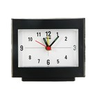 Alarm clock "Classic", black, hands glow in the dark, 10х9 cm mix