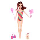 Doll model "Mira" in a swimsuit, with accessories, MIX