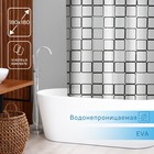 Штора для ванной 180×180 см "Графика", РEVA Штора для ванной 180×180 см "Графика", РEVA