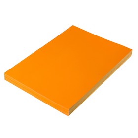 Бумага А4, 100 листов, 80 г/м, самоклеящаяся, флуоресцентная, оранжевая