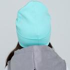 Шапка для девочки, цвет мятный, размер 54-58 - фото 797483044