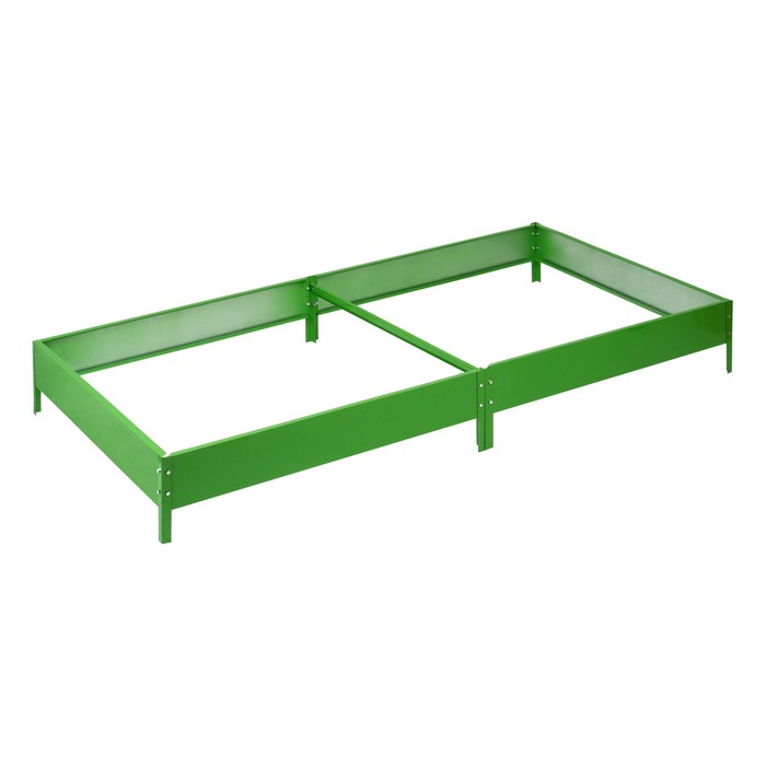 Грядка оцинкованная, 200 × 100 × 15 см, ярко-зелёная, «Компакт-1», Greengo - фото 282718550