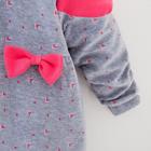 Комбинезон утеплённый, цвет серо-розовый, рост 74 см - фото 797486226