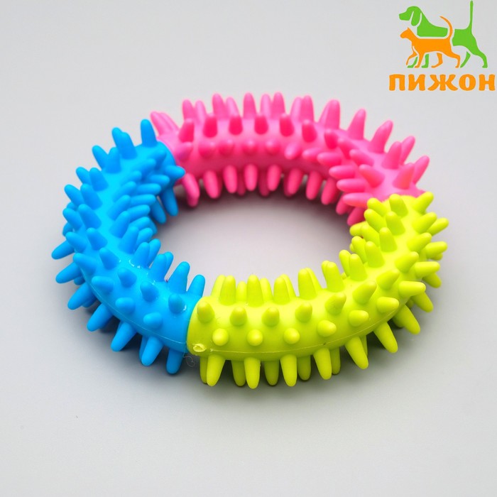 Игрушка жевательная для собак "Кусочек счастья", 9,5 см, микс цветов