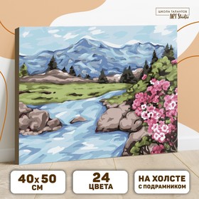 Картина по номерам на холсте с подрамником «Сила гор» 40х50 см