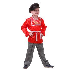 Русский народный костюм для мальчика «Хохлома», р. 68, рост 134 см
