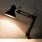 Лампа настольная Е27, на зажиме (220В) черная, h=55 (811) - фото 3346553 Лампа настольная Е27, на зажиме (220В) черная, h=55 (811) - фото 3346553