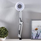 Лампа настольная Е27, h=55 см, шарнирная, на зажиме (220В) белая - фото 3269773 Лампа настольная Е27, h=55 см, шарнирная, на зажиме (220В) белая - фото 3269773