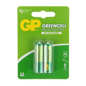 Батарейка солевая GP Greencell Extra Heavy Duty, AA, R6-2BL, 1.5В, блистер, 2 шт. в Донецке