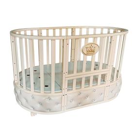 Детская кровать Gracia Elegance, 6 в 1, универсальный маятник, колесо, цвет слоновая кость