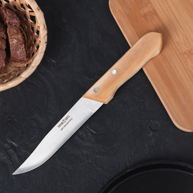 Нож кухонный «Ретро» универсальный, лезвие 16 см, с деревянной ручкой
