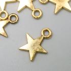 Star pendant, gold color 0. 9x1. 2 cm