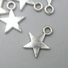 Star pendant, silver color 0. 9x1. 2 cm
