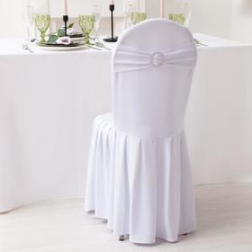 Декор для стула, цв.серебро, 15*35 см, 100% п/э