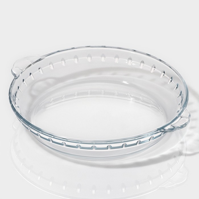 Форма для запекания и выпечки из жаропрочного стекла круглая Доляна, 1 л, d=22 см - фото 251972