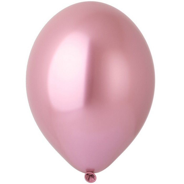 Шар латексный 14", хром Glossy, розовый, набор 50 шт. - фото 7106538