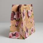 Пакет крафтовый горизонтальный «Бабочки», ML 27 х 23 х 11,5 см 5165251