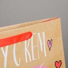 Пакет крафтовый вертикальный «Любовь, любовь», L 31 × 40 × 11,5 см 5177930