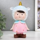 Сувенир полистоун "Малышка в шапочке единорога" 15,5х8,5х5,5 см - фото 797501488