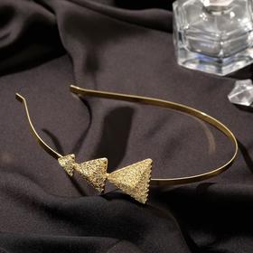 Ободок для волос "Либерти" треугольники, 0,5 см, золото