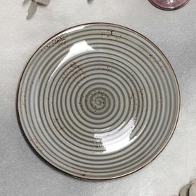 Тарелка обеденная «Суприм», d=25 см, цвет серый