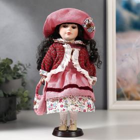 Кукла коллекционная керамика ′Даша в коралловом платье и бордовом джемпере′ 30 см в Донецке