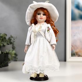 Кукла коллекционная керамика "Зоя в белом платье в горошек" 30 см в Донецке