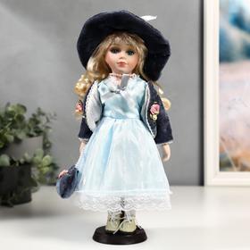 Кукла коллекционная керамика "Ирина в голубом платье и сером пиджаке" 30 см в Донецке