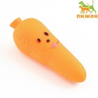 Игрушка пищащая "Морковка" для собак, 12 см, оранжевая - фото 1720136
