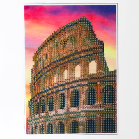 Алмазная мозаика с частичным заполнением «Колизей» 15×21 см, холст - фото 6172742