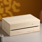 Ящик деревянный 35×23×13 см подарочный с реечной крышкой - фото 3613772
