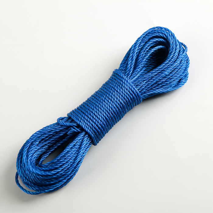 Веревка бельевая 2,5 мм, длина 20 м, цвет МИКС