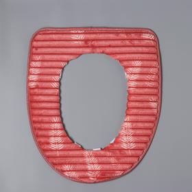 Чехол на сиденье для унитаза на липучках «Пёрышки», 37×42 см, цвет МИКС