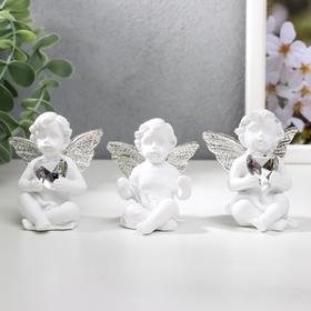 Сувенир полистоун ′Белоснежный ангел с хрустальным сердцем′ МИКС 5,5х4,7х3,5 см в Донецке